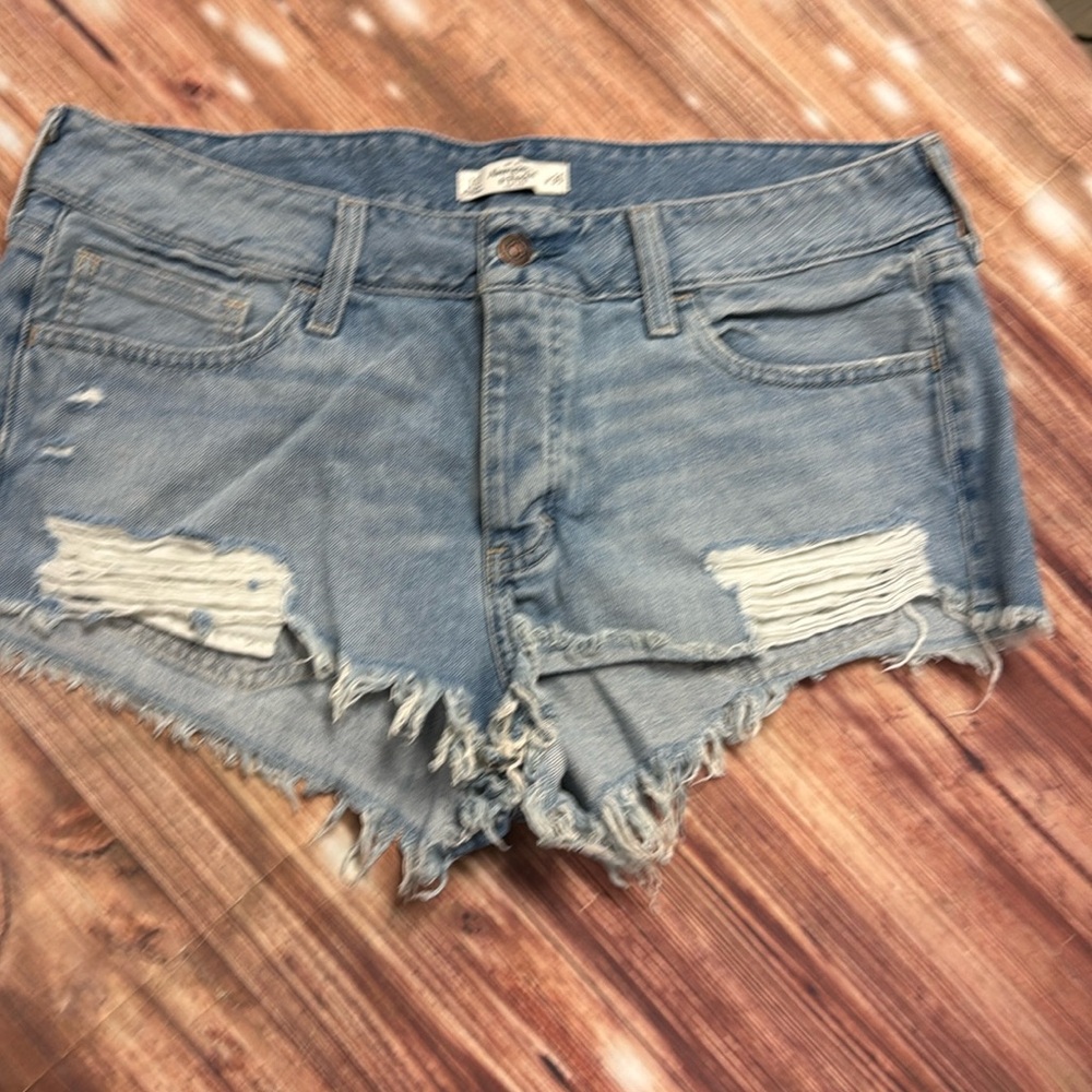 Women’s Button Fly Distressed Shortie Shorts by Abercrombie & Fitch